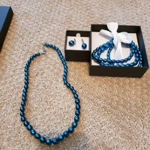 Honora blue pearls- 3 pc set